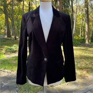 White House Black Market Classic Black Velvet Blazer